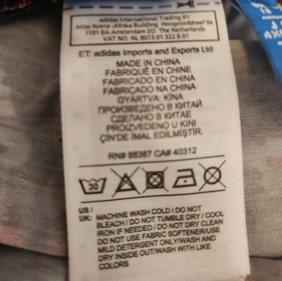 Adidas Floral Multicolor Activewear Leggings Size M - Picture 7 of 7